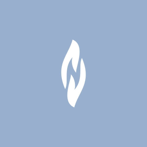 signet der neuewelt auf hellblauem Hintergrund
