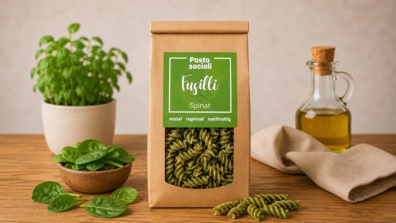 Fusilli Spinat - Pasta sociali von neuewelt